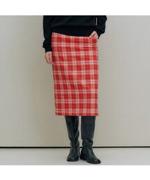 LENUEE（ルヌイ）の「Carol wool check skirt - Red（スカート）」