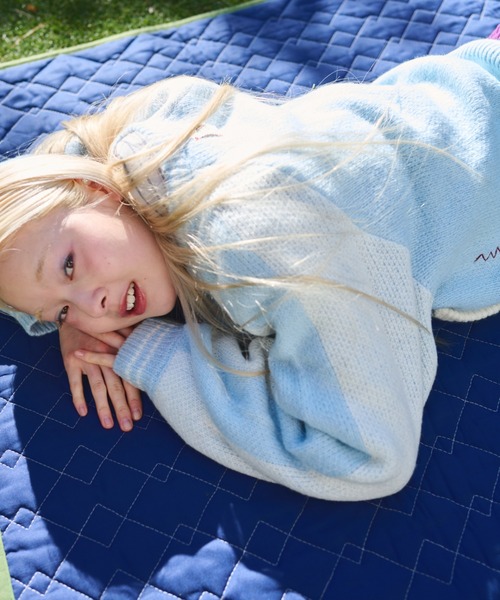 common gull products.（コモンガルプロダクツ）の「羊を数えて1匹2匹...スカジャンニット（ニット/セーター・レディース・ライトブルー/ネイビー/ボルドー・SMALL/MEDIUM/LARGE）」の20枚目の写真