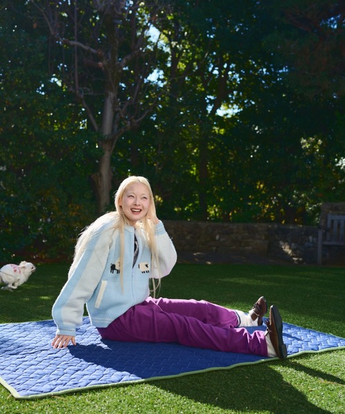 common gull products.（コモンガルプロダクツ）の「羊を数えて1匹2匹...スカジャンニット（ニット/セーター・レディース・ライトブルー/ネイビー/ボルドー・SMALL/MEDIUM/LARGE）」の18枚目の写真