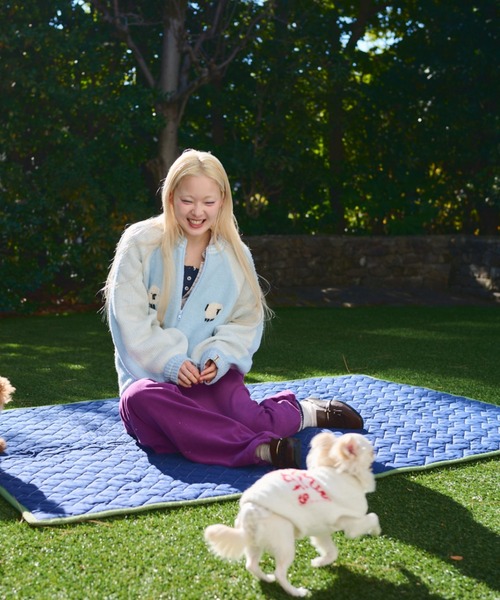 common gull products.（コモンガルプロダクツ）の「羊を数えて1匹2匹...スカジャンニット（ニット/セーター・レディース・ライトブルー/ネイビー/ボルドー・SMALL/MEDIUM/LARGE）」の16枚目の写真