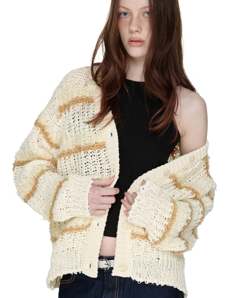 Blended Overfit Cardigan, CREAM