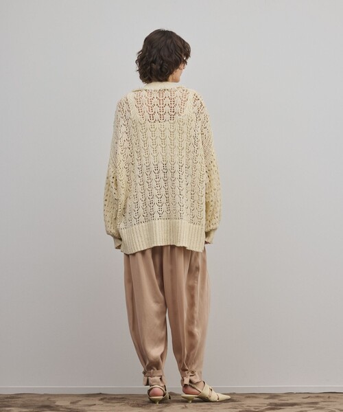 GRACE CONTINENTAL（グレースコンチネンタル）の「zipミドルニットカーディガン（カーディガン/ボレロ・レディース・ブラウン/キナリ・36）」の10枚目の写真