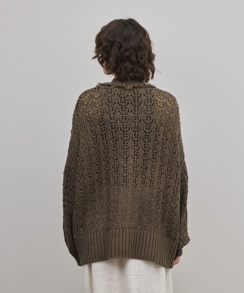 GRACE CONTINENTAL（グレースコンチネンタル）の「zipミドルニットカーディガン（カーディガン/ボレロ・レディース・ブラウン/キナリ・36）」の21枚目の写真