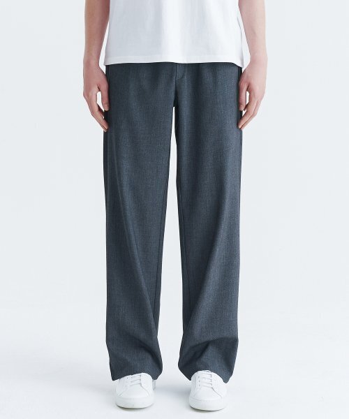 WHOLOVESART(フーラブズアート)の「Unisex semi-wide banding slacks - gray(スラックス・レディース・その他・SMALL/MEDIUM/LARGE/X-LARGE/XX-LARGE)」の1枚目の写真