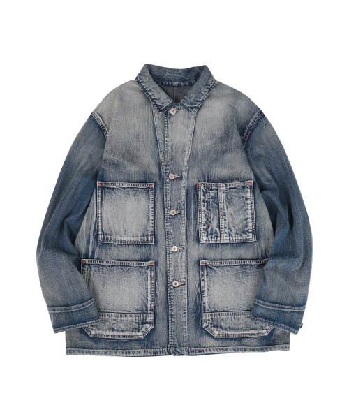 BONRROW（ボンロウ）の「40s Vintage Coverall Jacket_Bleach（デニムジャケット・メンズ・その他・MEDIUM/LARGE）」の2枚目の写真