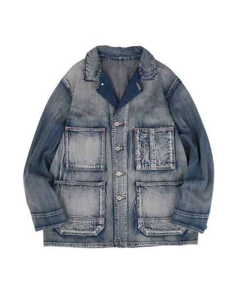 BONRROW（ボンロウ）の「40s Vintage Coverall Jacket_Bleach（デニムジャケット・メンズ・その他・MEDIUM/LARGE）」の3枚目の写真