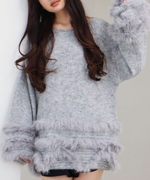 CECIL McBEE | ファートリミングニット(ニット/セーター)