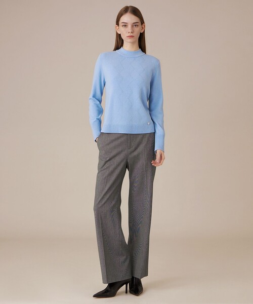 MACKINTOSH LONDON(マッキントッシュ ロンドン)の「ウールカシミヤアーガイルニット(ニット/セーター・レディース・ネイビー/ブルー系その他2/ホワイト系その他・38)」の13枚目の写真