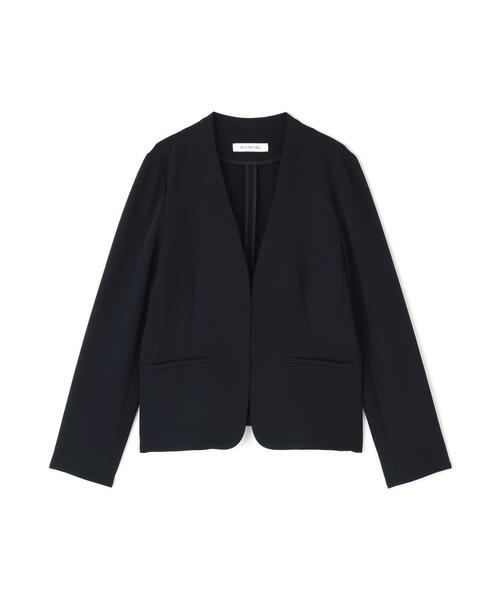 NATURAL BEAUTY BASIC（ナチュラルビューティーベーシック）の「◇ダブルクロスストレッチ SETUP ノーカラージャケット（ノーカラージャケット・レディース・ブラック/ネイビー・LARGE/MEDIUM/SMALL）」の12枚目の写真