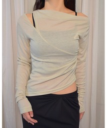 kiehtova | 【kiehtova】ONE SHOULDER DRAPE TOPS/ワンショルダードレープトップス(Tシャツ/カットソー)