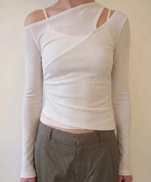 kiehtova | 【kiehtova】ONE SHOULDER DRAPE TOPS/ワンショルダードレープトップス(Tシャツ/カットソー)