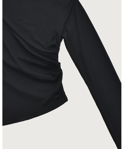 kiehtova（キエトヴァ）の「【kiehtova】ONE SHOULDER DRAPE TOPS/ワンショルダードレープトップス（Tシャツ/カットソー・レディース・サックスブルー/ブラック/ベージュ・FREE）」の18枚目の写真