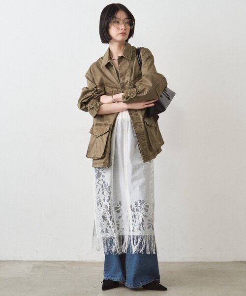 LOUNGEDRESS（ラウンジドレス）の「ヴィンテージライクミリタリージャケット（その他アウター・レディース・カーキ・FREE）」の8枚目の写真