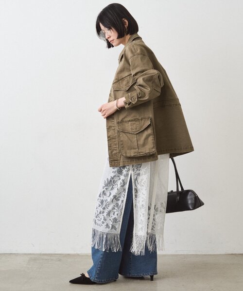 LOUNGEDRESS（ラウンジドレス）の「ヴィンテージライクミリタリージャケット（その他アウター・レディース・カーキ・FREE）」の10枚目の写真