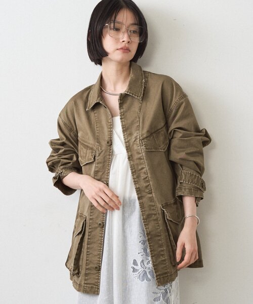 LOUNGEDRESS（ラウンジドレス）の「ヴィンテージライクミリタリージャケット（その他アウター・レディース・カーキ・FREE）」の12枚目の写真