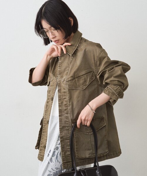 LOUNGEDRESS（ラウンジドレス）の「ヴィンテージライクミリタリージャケット（その他アウター・レディース・カーキ・FREE）」の14枚目の写真