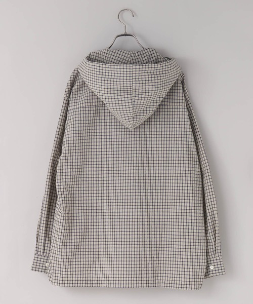 LOWRYS FARM（ローリーズファーム）の「【LFM(U)】フーディーチェックシャツ　 639522（シャツ/ブラウス・メンズ・チャコールグレー/ベージュ・MEDIUM/LARGE）」の3枚目の写真