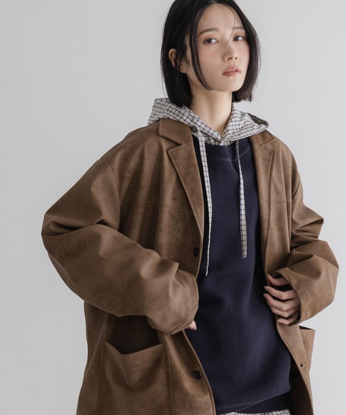 LOWRYS FARM（ローリーズファーム）の「【LFM(U)】フーディーチェックシャツ　 639522（シャツ/ブラウス・メンズ・チャコールグレー/ベージュ・MEDIUM/LARGE）」の21枚目の写真