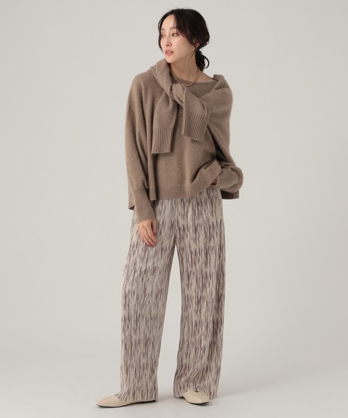 Elura（エルーラ）の「アコーディオン楊柳パンツ/621803（その他パンツ・レディース・アイボリー/ブラック・FREE）」の3枚目の写真