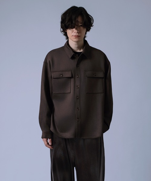 NULL(ヌル)の「【nl】【Unisex】スエード風ポンチダブルフラップポケシャツ(シャツ/ブラウス・メンズ・ベージュ/キャメル/ブラウン・MEDIUM/LARGE)」の12枚目の写真