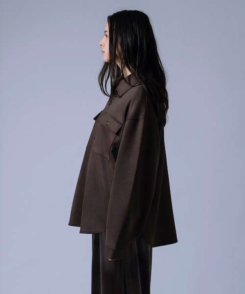 NULL(ヌル)の「【nl】【Unisex】スエード風ポンチダブルフラップポケシャツ(シャツ/ブラウス・メンズ・ベージュ/キャメル/ブラウン・MEDIUM/LARGE)」の16枚目の写真