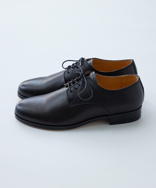 ARCOLLETTA PADRONE(アルコレッタ パドローネ)の「【ARCOLLETTA PADRONE】別注 EX DERBY PLAIN TOE AP8686-2001-24A(ドレスシューズ・メンズ・キャメル/ブラック・42/41/40)」の3枚目の写真