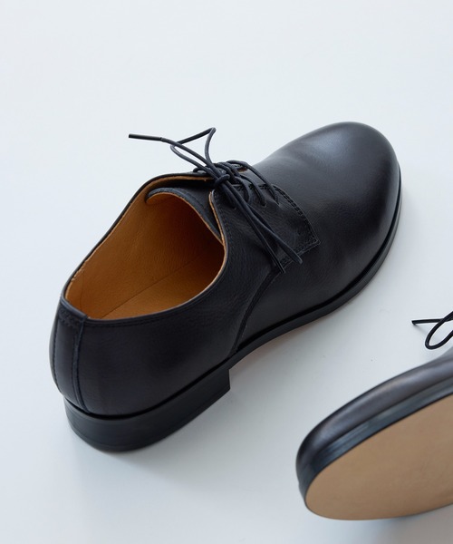 ARCOLLETTA PADRONE(アルコレッタ パドローネ)の「【ARCOLLETTA PADRONE】別注 EX DERBY PLAIN TOE AP8686-2001-24A(ドレスシューズ・メンズ・キャメル/ブラック・42/41/40)」の5枚目の写真