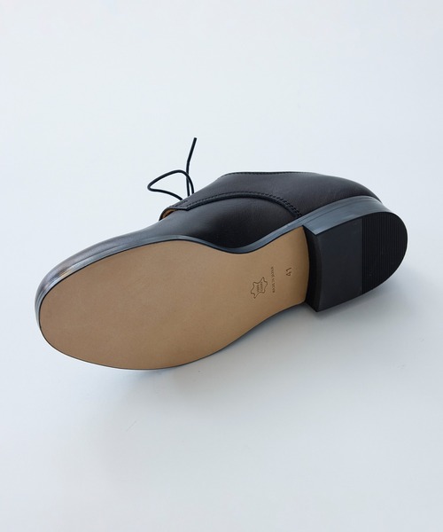 ARCOLLETTA PADRONE(アルコレッタ パドローネ)の「【ARCOLLETTA PADRONE】別注 EX DERBY PLAIN TOE AP8686-2001-24A(ドレスシューズ・メンズ・キャメル/ブラック・42/41/40)」の6枚目の写真