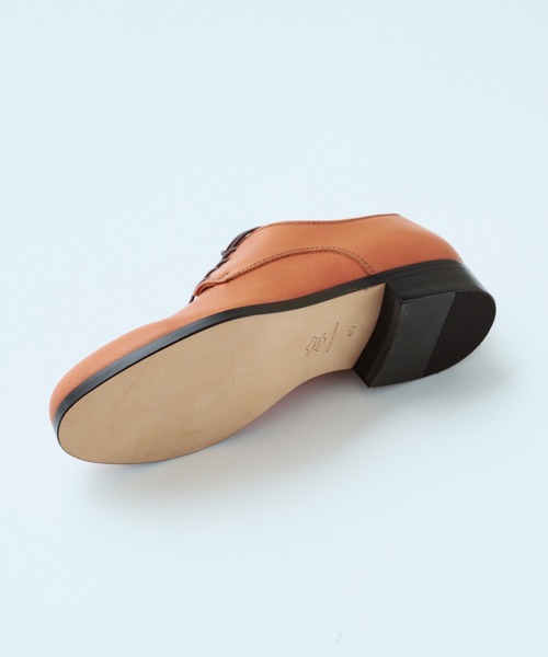 ARCOLLETTA PADRONE(アルコレッタ パドローネ)の「【ARCOLLETTA PADRONE】別注 EX DERBY PLAIN TOE AP8686-2001-24A(ドレスシューズ・メンズ・キャメル/ブラック・42/41/40)」の11枚目の写真