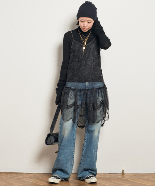 新品【ARCHIVE STANCEアーカイブスタンス】lace camisole ARCHIVE STANCE/アーカイブスタンス】lace camisole（ワンピース）｜AP