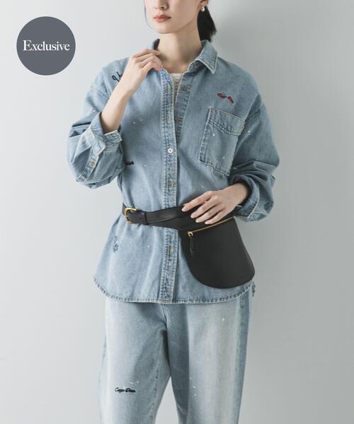 PICCADILLY（ピカデリー）の「『別注』PICCADILLY×URBAN RESEARCH　刺繍デニムシャツ（シャツ/ブラウス・レディース・ライトグレー/ライトインディゴブルー・FREE）」の13枚目の写真