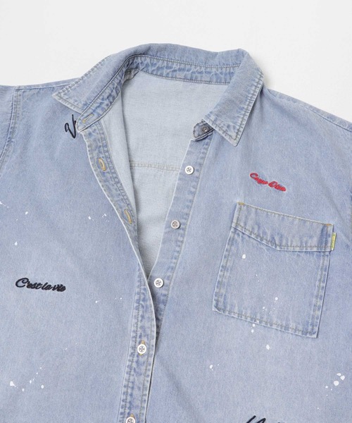 PICCADILLY（ピカデリー）の「『別注』PICCADILLY×URBAN RESEARCH　刺繍デニムシャツ（シャツ/ブラウス・レディース・ライトグレー/ライトインディゴブルー・FREE）」の19枚目の写真