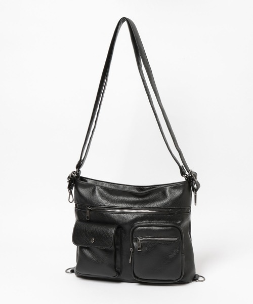 PBLIM（ページボーイリム）の「《UNISEX/３WAYで使える》７ポケットショルダーバッグ（ショルダーバッグ・レディース・ブラック/ブラウン/ターコイズブルー・FREE）」の21枚目の写真