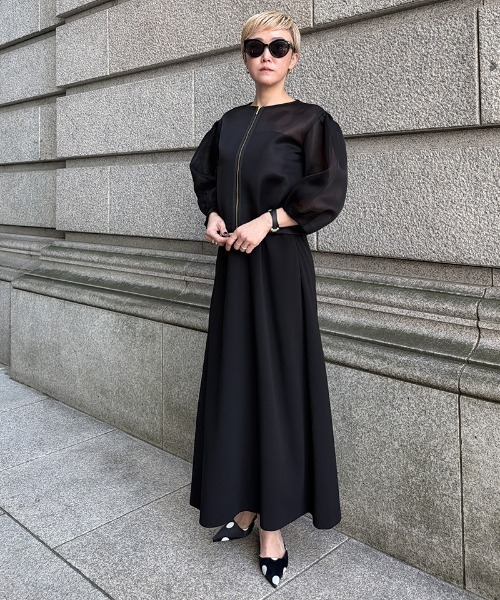 JENNE(ジェンヌ)の「シアー立体ブルゾン(日本生地)(その他アウター・レディース・ホワイト/ブラック/ネイビー・MEDIUM/SMALL/X-LARGE/LARGE)」の12枚目の写真