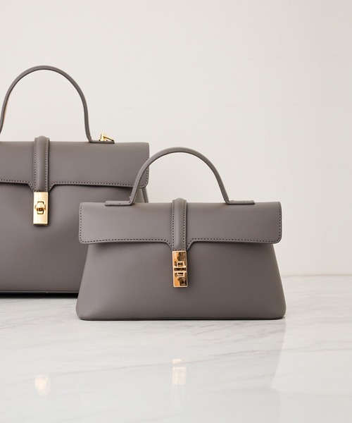 VIS（ビス）の「【新色追加】【軽量】ひねり金具ワンハンドルミニショルダーバッグ/2WAY（ショルダーバッグ・レディース・ブラック/ベージュ/ブラック系その他/グレー系その他/キャメル・FREE）」の4枚目の写真