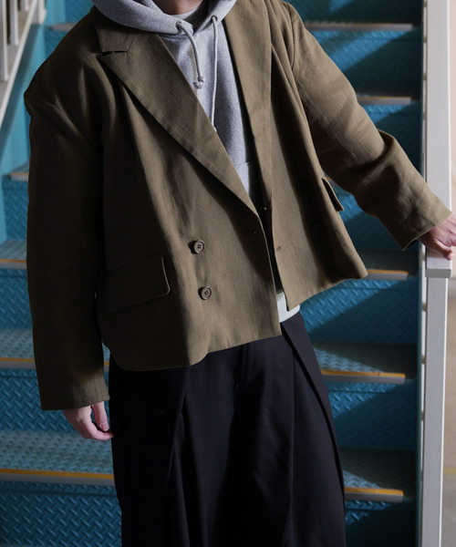 NILWAY（ニルウェイ）の「【Nilway】コンパクトダブルテーラード（テーラードジャケット・メンズ・ブラック/ブラウン/チャコール/グレー・MEDIUM/LARGE）」の4枚目の写真