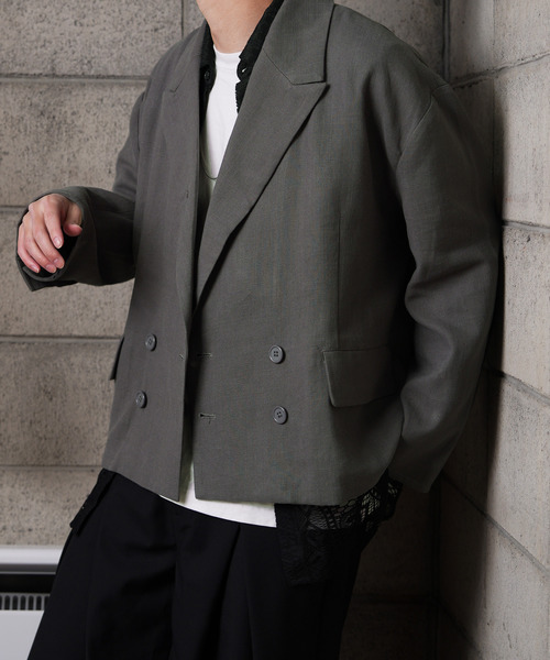 NILWAY（ニルウェイ）の「【Nilway】コンパクトダブルテーラード（テーラードジャケット・メンズ・ブラック/ブラウン/チャコール/グレー・MEDIUM/LARGE）」の5枚目の写真