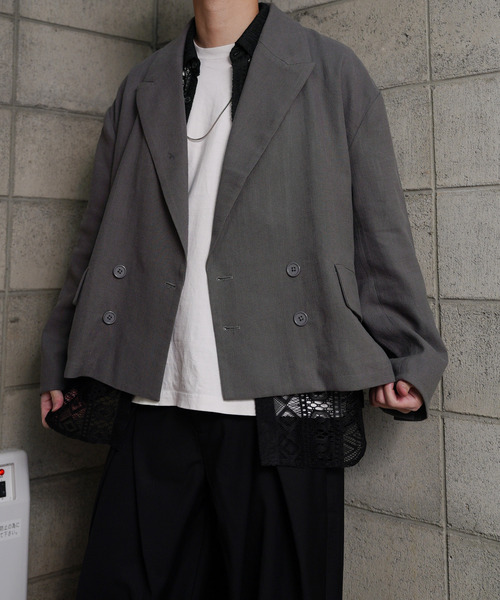 NILWAY（ニルウェイ）の「【Nilway】コンパクトダブルテーラード（テーラードジャケット・メンズ・ブラック/ブラウン/チャコール/グレー・MEDIUM/LARGE）」の7枚目の写真