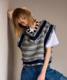 Cepica（セピカ）の「デニムトリムツィードベスト（ベスト）」