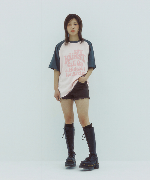 ISTKUNST（イストクンスト）の「HIDEOUT RAGLAN TEE_PINK(IK2EMMT503A)（Tシャツ/カットソー・レディース・ピンク・S/M/L）」の4枚目の写真