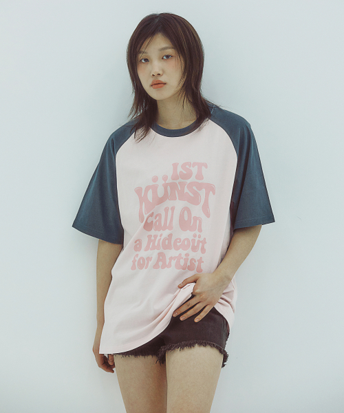 ISTKUNST（イストクンスト）の「HIDEOUT RAGLAN TEE_PINK(IK2EMMT503A)（Tシャツ/カットソー・レディース・ピンク・S/M/L）」の5枚目の写真