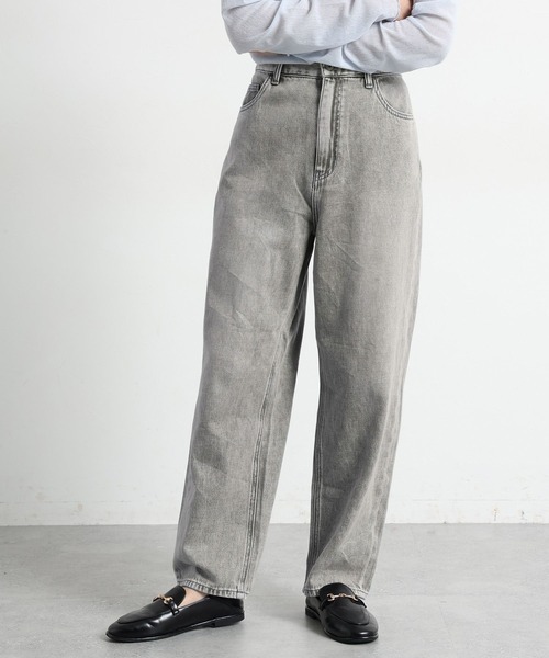 studio CLIP（スタディオクリップ）の「テーパード甘織りデニムパンツ[プチ・プラスサイズあり]《CLIP denim》（デニムパンツ・レディース・グレー系その他/ライトブルー・PL/PM/XXX-LARGE/XX-LARGE/X-LARGE/LARGE/MEDIUM）」の12枚目の写真