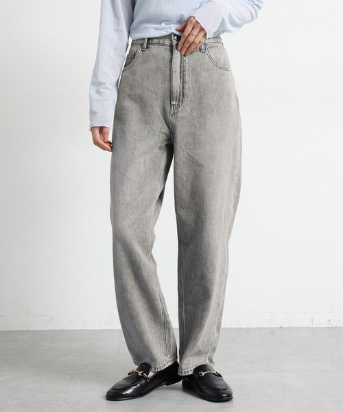 studio CLIP（スタディオクリップ）の「テーパード甘織りデニムパンツ[プチ・プラスサイズあり]《CLIP denim》（デニムパンツ・レディース・グレー系その他/ライトブルー・PL/PM/XXX-LARGE/XX-LARGE/X-LARGE/LARGE/MEDIUM）」の14枚目の写真