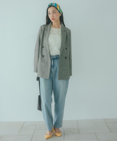 studio CLIP（スタディオクリップ）の「テーパード甘織りデニムパンツ[プチ・プラスサイズあり]《CLIP denim》（デニムパンツ・レディース・グレー系その他/ライトブルー・PL/PM/XXX-LARGE/XX-LARGE/X-LARGE/LARGE/MEDIUM）」の17枚目の写真