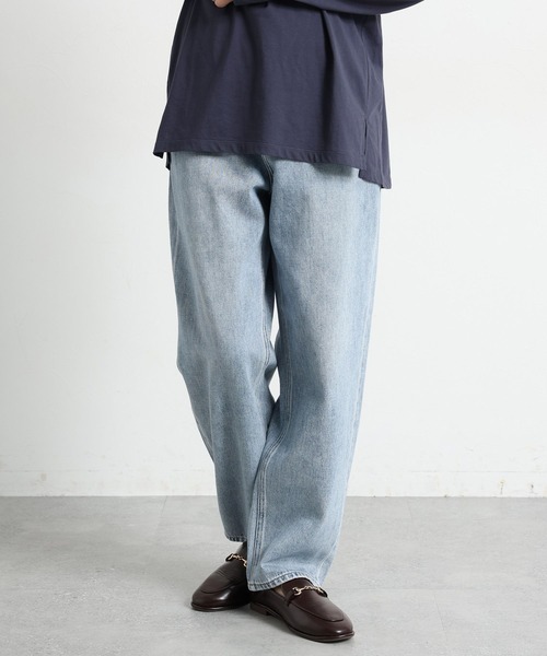 studio CLIP（スタディオクリップ）の「テーパード甘織りデニムパンツ[プチ・プラスサイズあり]《CLIP denim》（デニムパンツ・レディース・グレー系その他/ライトブルー・PL/PM/XXX-LARGE/XX-LARGE/X-LARGE/LARGE/MEDIUM）」の20枚目の写真