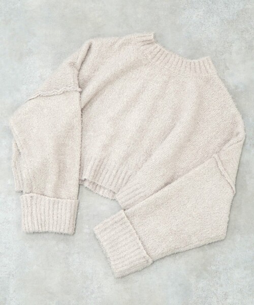 abahouse mavie（アバハウスマヴィ）の「ﾌﾞｰｸﾚﾜｲﾄﾞｽﾘｰﾌﾞﾆｯﾄ（ニット/セーター・レディース・ホワイト/ピンク/ライトグレー・フリー）」の8枚目の写真