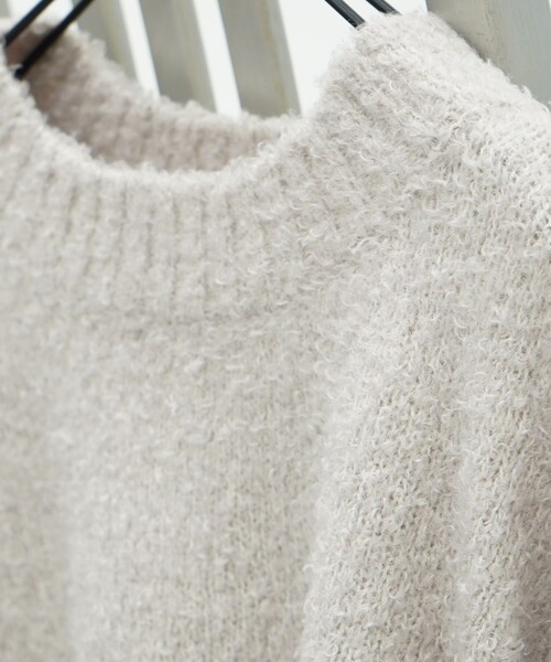 abahouse mavie（アバハウスマヴィ）の「ﾌﾞｰｸﾚﾜｲﾄﾞｽﾘｰﾌﾞﾆｯﾄ（ニット/セーター・レディース・ホワイト/ピンク/ライトグレー・フリー）」の10枚目の写真