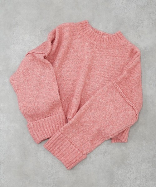 abahouse mavie（アバハウスマヴィ）の「ﾌﾞｰｸﾚﾜｲﾄﾞｽﾘｰﾌﾞﾆｯﾄ（ニット/セーター・レディース・ホワイト/ピンク/ライトグレー・フリー）」の11枚目の写真