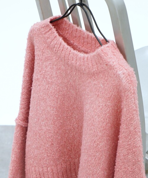 abahouse mavie（アバハウスマヴィ）の「ﾌﾞｰｸﾚﾜｲﾄﾞｽﾘｰﾌﾞﾆｯﾄ（ニット/セーター・レディース・ホワイト/ピンク/ライトグレー・フリー）」の12枚目の写真