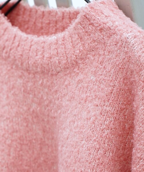 abahouse mavie（アバハウスマヴィ）の「ﾌﾞｰｸﾚﾜｲﾄﾞｽﾘｰﾌﾞﾆｯﾄ（ニット/セーター・レディース・ホワイト/ピンク/ライトグレー・フリー）」の13枚目の写真